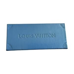 LOUIS VUITTON Navy Empty Box Sunglasses / glasses Case Magnetic Box 6.5x2.8x2.4”